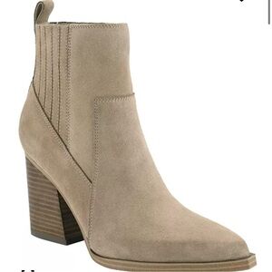 Marc Fisher Women’s Marela Pointy Toe Dress Booties Dark Natural Suede sz 6.5